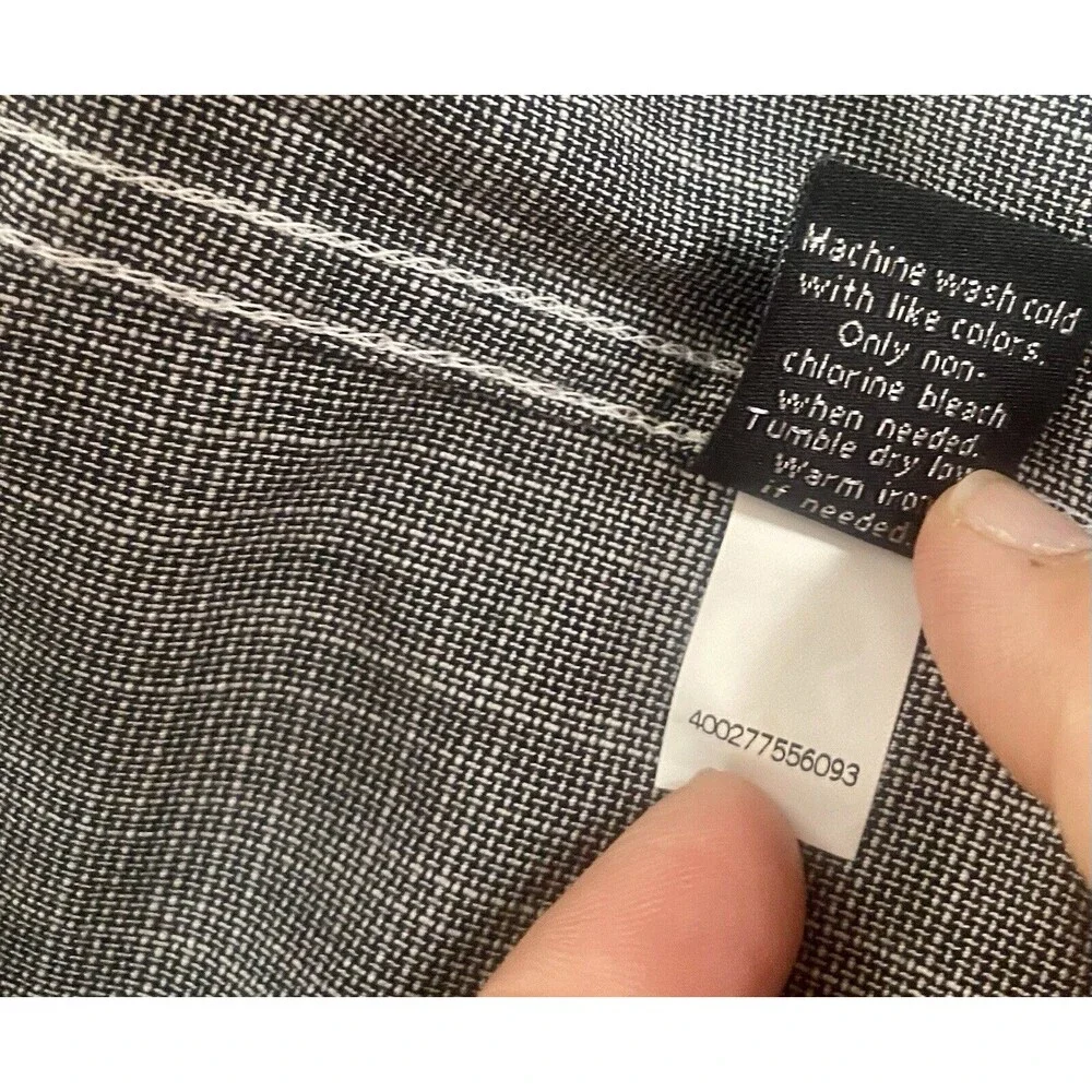 Apt. 9 Regular Fit Button Down Shirt Men's Long Sleeve Gray Size L (Dry Cleaned)